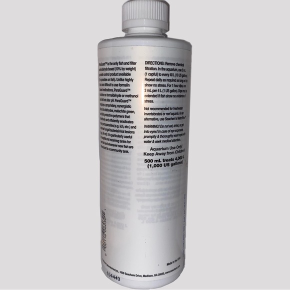 Seachem ParaGuard 500 mL for Marine/Freshwater Aquariums - Picture 2 of 2